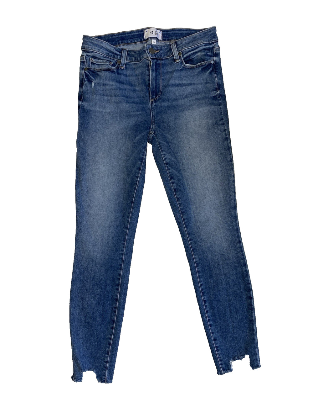 Paige Jeans Womens 29 Verdugo Ankle Flo Destructed Distressed Blue Denim Pants